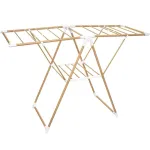 Uscător de rufe pliabil 5Five cu aripi laterale, efect lemn, maro, 138x51x90 cm