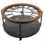 Măsuță de cafea rotundă Atmosphera Baris Chrono cu blat tip ceas, 95x47 cm