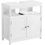 Dulap baie sub lavoar VASAGLE 60x30x60 cm, 2 usi, alb mat