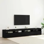 Cabinet TV 2 pcs Stejar Negru 240 x 35 x 40 cm Lemn compozit GartenMobel Dekor