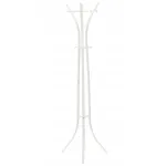 Cuier pentru hol din metal, 170 cm, 9 carlige, design minimalist, alb