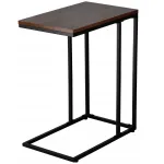 Măsuță de cafea industrială cu cadru din oțel, maro rustic, 48x30x59 cm