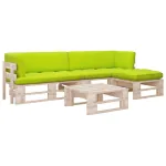 Set mobilier paleți cu perne, 4 piese, lemn de pin tratat GartenMobel Dekor