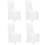 Set 4 huse elastice pentru scaune de evenimente, universale, albe
