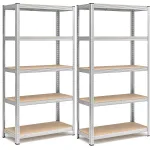 Set 2 rafturi metalice de depozitare Songmics 180x90x40 cm, 875 kg, gri