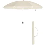 Umbrelă de plajă și terasă Songmics, inclinabilă, 200 cm, bej
