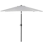 Umbrela de terasa si gradina gri, 260 cm, cu manivela si inclinare