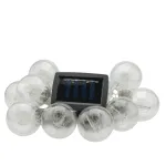 Ghirlandă luminoasă solară LED Hemma, 10 becuri, 380 cm, alb cald