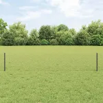 Gard cu Stâlp Gri 0,4 x 10 m Oțel și PVC GartenMobel Dekor