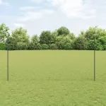 Gard cu Stâlp Gri 1,5 x 50 m Oțel și PVC GartenMobel Dekor