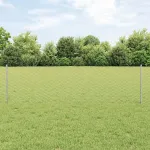 Gard cu Stâlp Argintiu 0,6 x 25 m Oțel GartenMobel Dekor