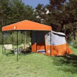 Set Cort pentru Camping 2 pcs Portocaliu Tafetă și Material GartenMobel Dekor