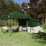 Set Cort pentru Camping 2 pcs Verde Tafetă și Material GartenMobel Dekor