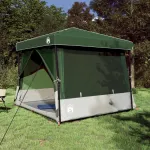 Set Cort pentru Camping 2 pcs Verde Tafetă și Material GartenMobel Dekor