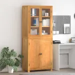 Set de Mobilier pentru Depozitare cu raft cu ușă 2 pcs natural GartenMobel Dekor