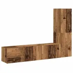 Dulapuri TV montate pe perete 3 buc Lemn vechi lemn prelucrat GartenMobel Dekor