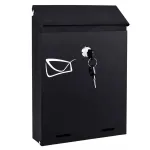 Cutie poștală de exterior din oțel zincat, cu încuietoare, antracit, 26x6x19 cm