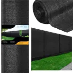 Plasa de umbrire si intimitate pentru gard 1.5 x 10 m, 140 g/mp, neagra