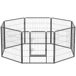 Tarc metalic FEANDREA pentru caini de talie mare, cu usa, 160x160x80 cm