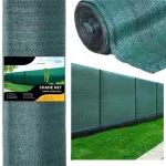 Plasa de umbrire si intimitate pentru gard 1.5x10 m, 140 g/mp, verde