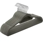 Set 20 umerase Songmics din catifea gri, antialunecare, 43,5 cm