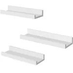 Set 3 rafturi de perete SONGMICS din MDF pentru rame foto, 38 cm, alb