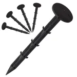 Set 50 ancore din plastic pentru fixare folie, tip harpon, 150x32 mm, negre