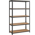 Raft metalic de depozitare Songmics, 5 polite, 875 kg, 200x120x60 cm, negru