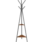 Cuier de hol VASAGLE metalic cu 2 rafturi MDF, 179 cm, maro rustic