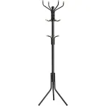 Cuier tip pom VASAGLE pentru haine, metal negru, 12 carlige, 182 cm