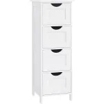 Dulap de baie VASAGLE cu 4 sertare, alb, 30x30x82 cm