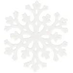 Decoratiuni pentru brad fulgi de zapada albi cu sclipici, set 8 buc, 8 cm