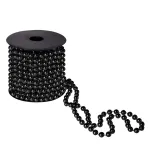 Ghirlandă cu mărgele negre pentru brad și decorațiuni de Crăciun, 10 m