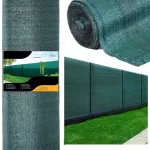 Plasa de umbrire si intimitate pentru gard 1,5 x 50 m, 185 g/mp, verde