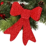 Set 2 fundite decorative pentru bradul de Crăciun, roșii, 18 cm