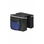 Geanta dubla pentru portbagaj bicicleta, 15L, reflectorizanta, negru-albastru