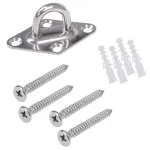 Kit de fixare pentru prelata de soare sau hamac din otel, 9 piese