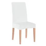 Husă universală elastică pentru scaun, albă, poliester și spandex