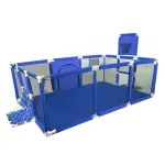 Tarc de joaca XXL pentru copii si bebelusi, albastru, 230x122x62 cm