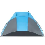 Cort de plaja si picnic Sersimo cu protectie UV, 220x115x120 cm, albastru gri