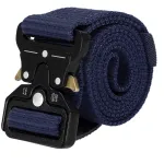 Curea centura Tactical Combat pentru barbati 3.5 x 125 cm, rezistent, albastru inchis