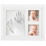 Kit amprenta bebe cu rama foto alba, 23x28 cm, pentru manuta sau piciorus