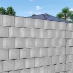 Panou de gard pentru intimitate din PVC, 35 x 0,19 m, gri, cu cleme