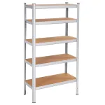 Raft metalic modular pentru depozitare cu 5 polite, 180x90x40 cm, 875 kg