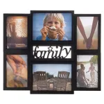 Rama foto colaj de perete pentru 6 fotografii, 36x42 cm, negru