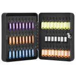 Cutie metalica pentru 100 chei din otel, cu inchidere, 30x24x7 cm, neagra