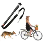 Lesa hands-free pentru caini si bicicleta Sersimo, neagra, montaj universal