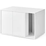 Dulap pentru litieră pisici SONGMICS, montaj fără scule, 80x50x50 cm, alb