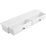 Raft de perete plutitor Songmics cu 2 sertare, MDF, 65 cm, alb