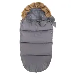 Sac de iarna pentru bebe, universal, impermeabil, 90x45 cm, gri inchis